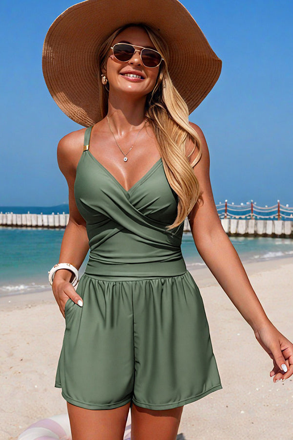 Royal Blue Romper Tankini - Swimwear from Cindelily