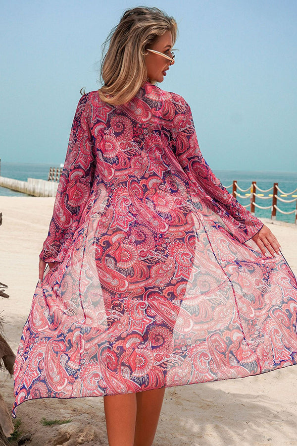 Boho Paisley Print 3-Piece Swim Set - Swimwear from Cindelily