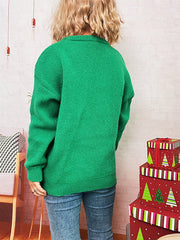 Christmas Hat Decor Crew Neck Sweater