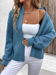 Zip Up Knitted Sweater Cardigan