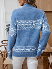 Christmas Snowflake Jacquard Knitted Sweater