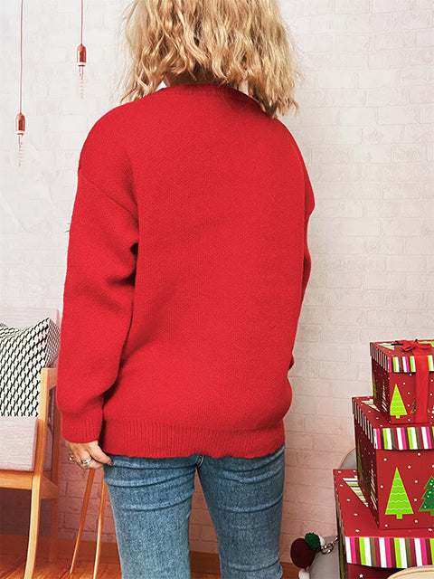Christmas Reindeer Jacquard Knitted Sweater