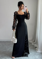 Floral Jacquard Lace Inset Maxi Dress