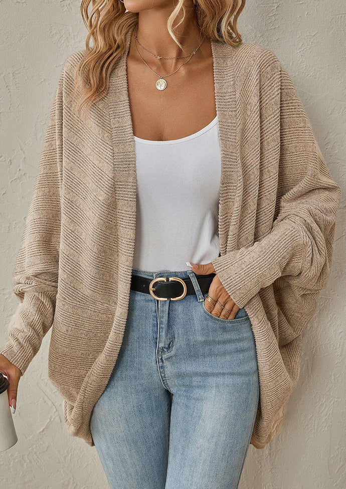 Bat Sleeve Knitted Casual Cardigan