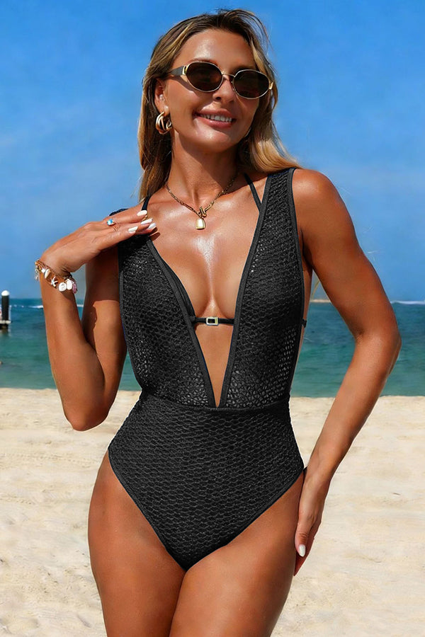 Mesh 2-in-1 One-Piece Swimsuit - Swimwear from Cindelily
