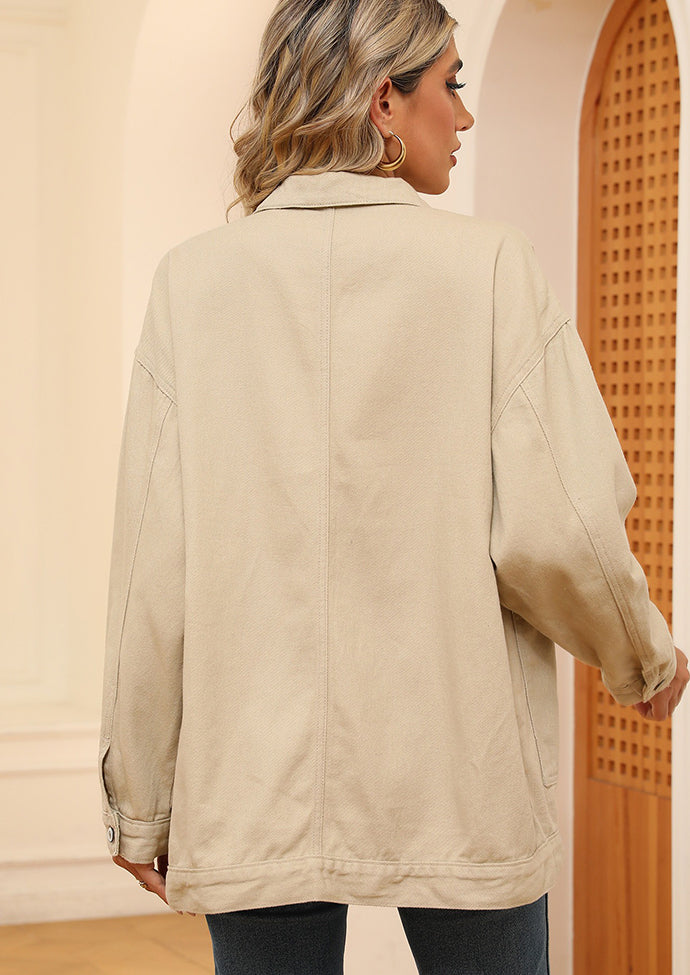 Retro Washed Button Up Denim Jacket