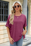 Oversize Crew Neck Short Sleeve T-shirt - T-Shirts & Tunics from Cindelily