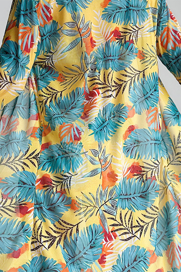 Floral Bikini & Sheer Cover-Up 3-Piece Set - Swimwear from Cindelily