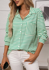 Textured Striped Button Up Casual Shirt