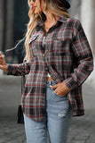 Retro Plaid Button Down Flannel Shirt Black - Blouses & Shirts from Cindelily