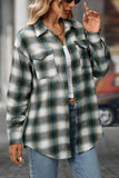 Retro Plaid Long Sleeve Flannel Top - Blouses & Shirts from Cindelily