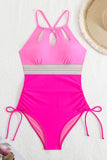 Strap-Detail Tummy Control One Piece Swimsuit - Swimwear from Cindelily