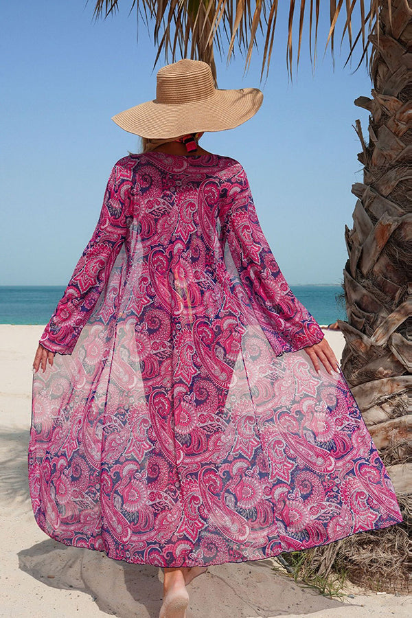 Boho Paisley Print 3-Piece Swim Set - Swimwear from Cindelily