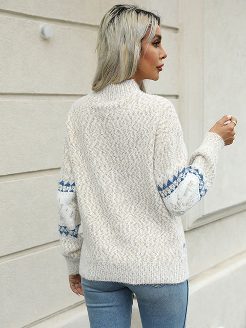 Chenille Christmas Snowflake Jacquard Sweater