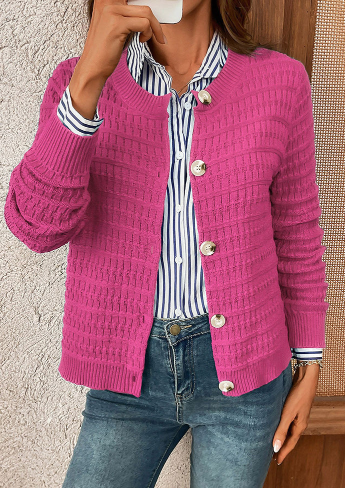 Button Down Knitted Casual Cardigan