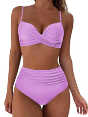 Vintage High Waisted Bikini Sets