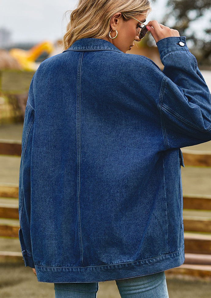 Retro Washed Button Up Denim Jacket