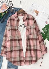 Vintage Plaid Brushed Button Up Shirt