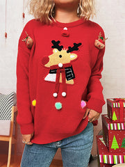 Christmas Reindeer Jacquard Knitted Sweater