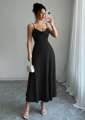 Cowl Neck Fit & Flare Maxi Dress