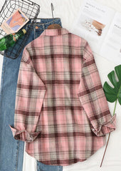 Vintage Plaid Brushed Button Up Shirt