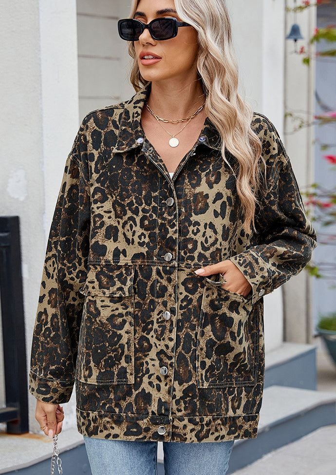 Retro Washed Button Up Denim Jacket