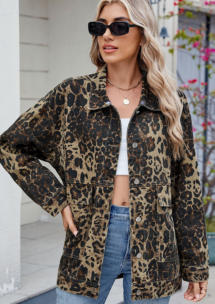 Retro Washed Button Up Denim Jacket
