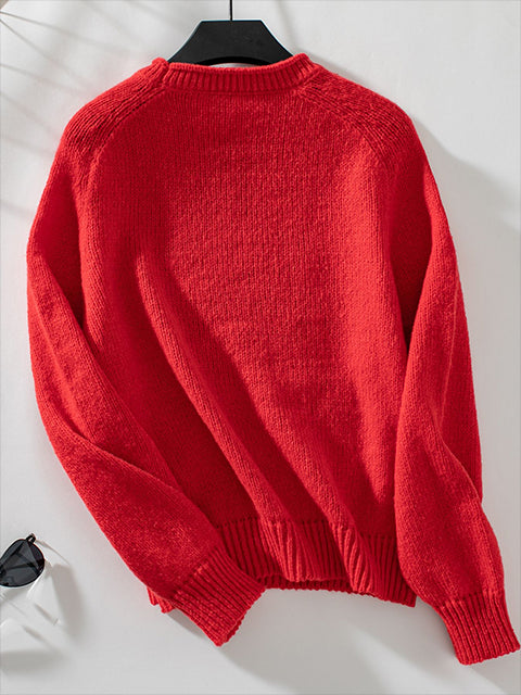 Jacquard Christmas Tree Knitted Sweater