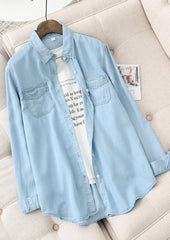 Retro Pocket Detail Button Up Denim Shirt