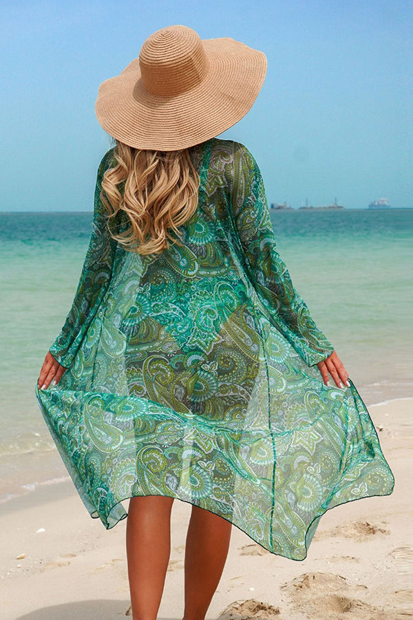 Boho Paisley Print 3-Piece Swim Set - Swimwear from Cindelily