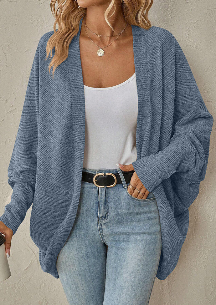 Bat Sleeve Knitted Casual Cardigan
