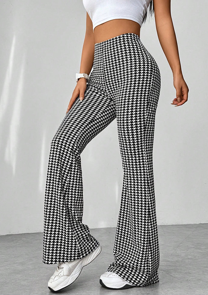 High Waist Slim Fit Flared Pants