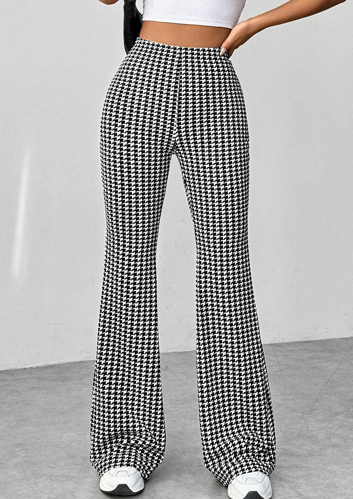 High Waist Slim Fit Flared Pants