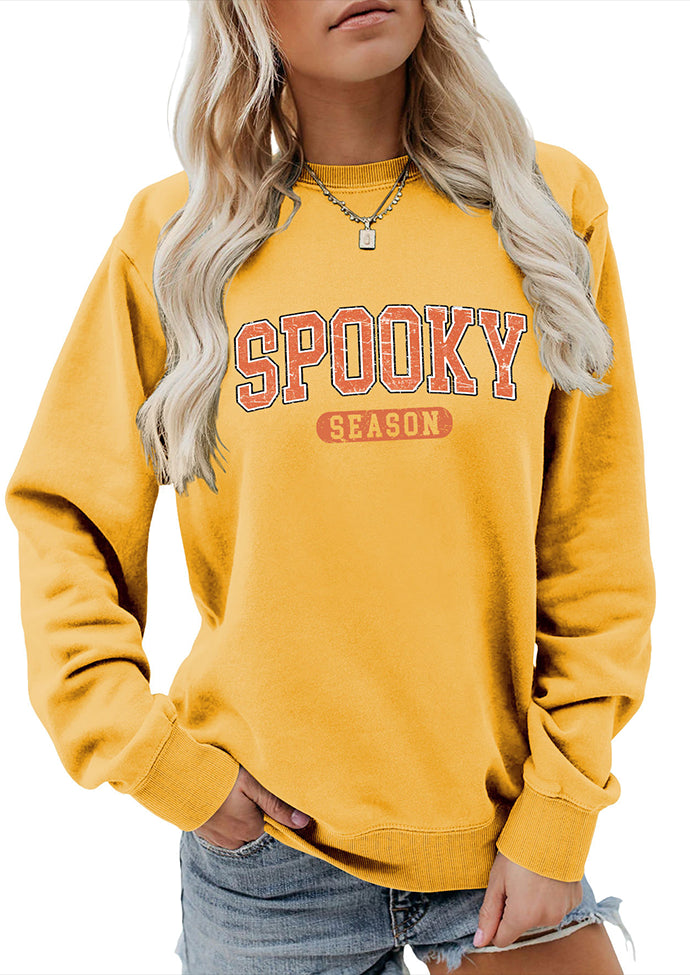 Spooky Season Graphic Crew Neck Sweatshirt