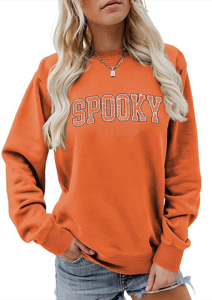 Spooky Season Graphic Crew Neck Sweatshirt
