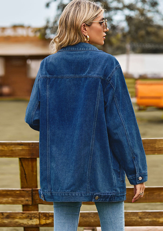 Vintage Classical Denim Jacket with Pockets