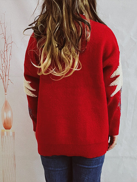 Christmas Tree Jacquard Knit Sweater