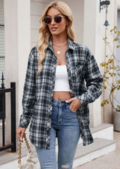 Retro Plaid Button Up Casual Shirt