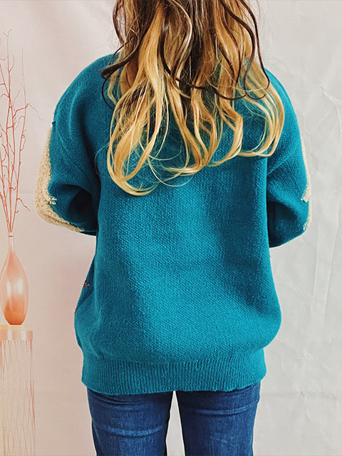 Christmas Tree Jacquard Knit Sweater
