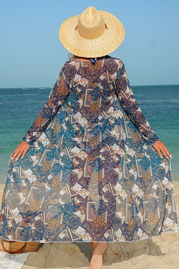 Geometric Print 3-Piece Swim Set - Swimwear from Cindelily