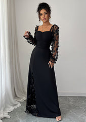 Floral Jacquard Lace Inset Maxi Dress