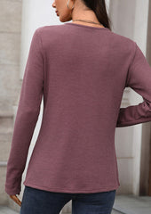 Waffle Button Up Henley T-shirt