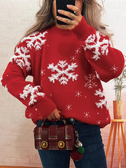 Christmas Snowflakes Crew Neck Sweater