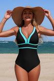 One-Piece Swimsuit with Shell-Stitch Trim - Swimwear from Cindelily