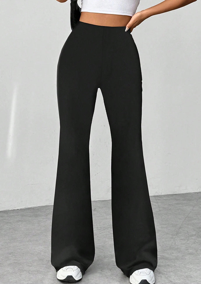High Waist Slim Fit Flared Pants