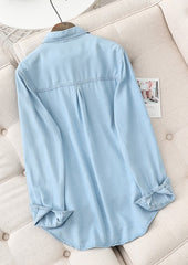 Retro Pocket Detail Button Up Denim Shirt