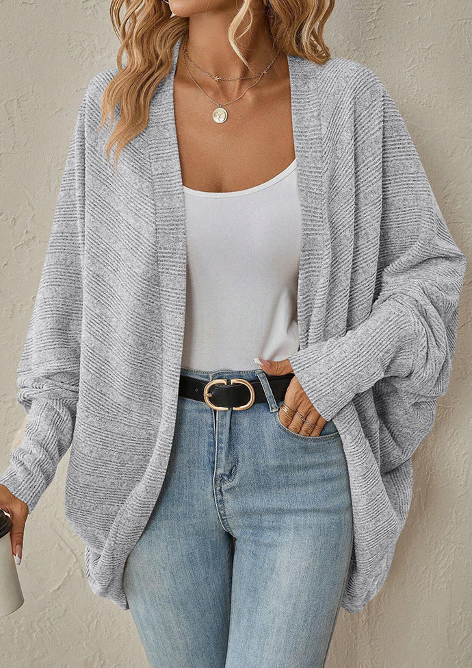 Bat Sleeve Knitted Casual Cardigan