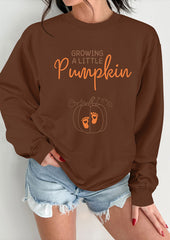 Growing A Little Pumpkin Print Sweatshirt
