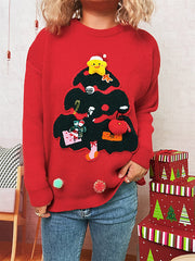 Christmas Tree Jacquard Knitted Sweater