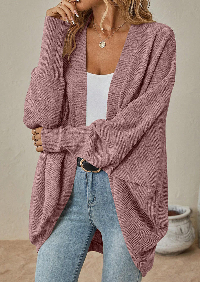 Bat Sleeve Knitted Casual Cardigan